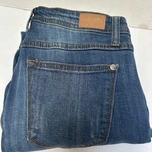 Judy Blue Mid-Rise Skinny Fit Distressed Jean Sz 7/28 Style #8254 Shark Bite Hem